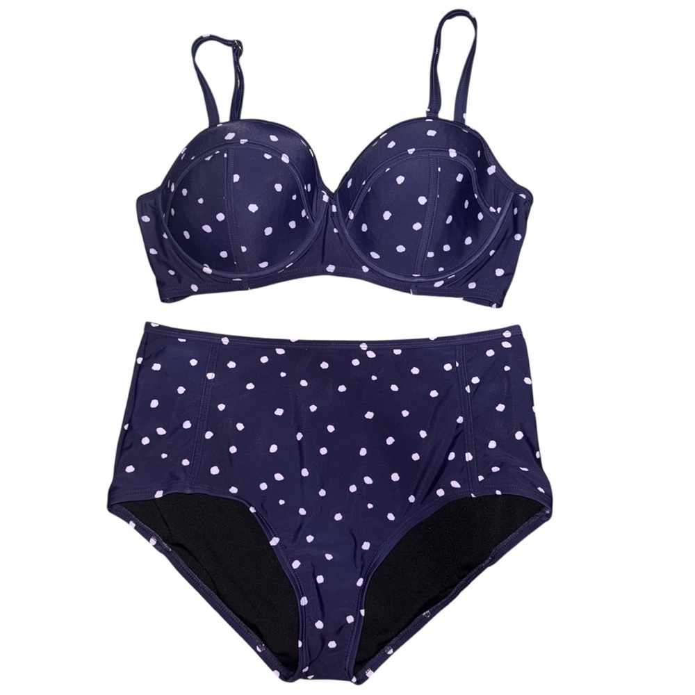Swimsuits for All Size 12 Purple Polka Dot Bikini Set
